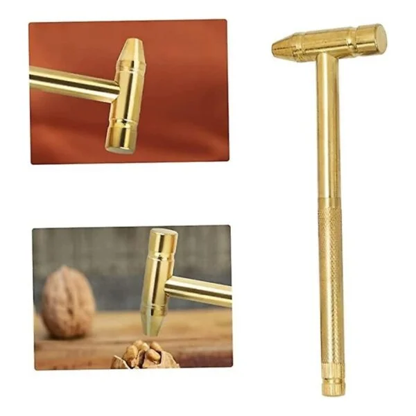 Durable Brass Hammer 5-in-1 Mini Hammer Copper Plated - Image 4